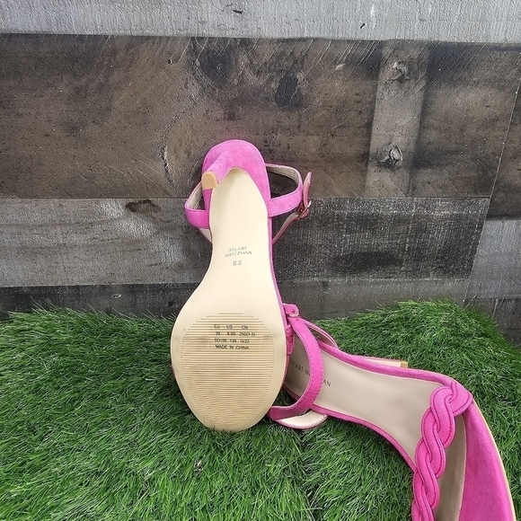 New STUART WEITZMAN DANCER TWISTIE 100 SUEDE SANDAL 8.5 - Picture 9 of 11